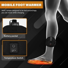 Dr.warm Rechargeable Heated Insoles, APP Remote Control Thermal Medium, Red