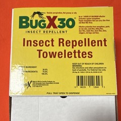 CoreTex BugX30 Insect Repellent Towelette Outdoor Mosquito Tick Flea 7hr