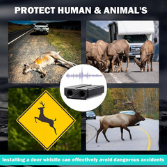 2 Pack Deer Whistles for Car, Motorcycle & SUV, Animal Warning Device | Generate