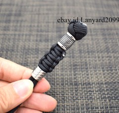 Handmade 550 Paracord Knife Lanyard With Stainless Steel Beads