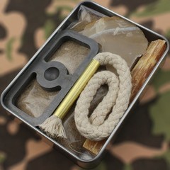 Camping EDC Set Primitive Fire Sickle Making Equipment Tools Burning Stone Flint