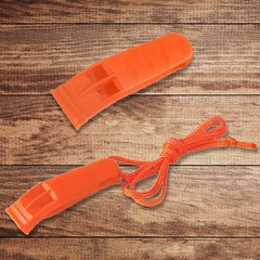 AUGSUN 40 Pcs Emergency Safety Whistle Plastic Whistles Medium, Red Orange