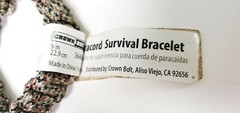 Gray Forest Camo Paracord Bracelet Crown 7ft of paracord survival camping hiking