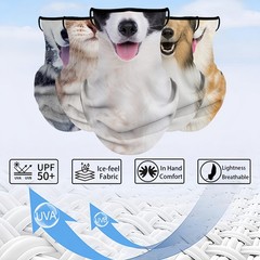 YJPPDD Cute Bandana Face Mask, 3D Animal Neck One Size, Orange Pussycat