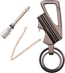 Portable Permanent Match Keychain Lighter & Bottle Opener for Outdoor Adventures