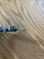 Black & Grey paracord keychain 5.25” Top Quality Stocking Stuffer Gift