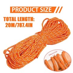 2mm Reflective Thin Paracord Rope – 65ft Dyneema Guy Lines for Tent, Tarp, Ca…