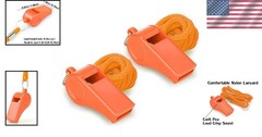 Compact Super Loud Whistle with Braided Lanyard – Perfect for Water Sports