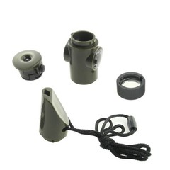 Multifunctional 7 in 1 Camping Hiking Outdoor Whistle with Compass Magnifier …