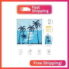 HIHOHO Waterproof Sandproof Beach Blanket Mat for 1-8 Adults, Quick Drying
