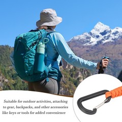Paracord Keychain Carabiners, 11″ & 3Pcs & Orange-Fitting for (Outdoor)
