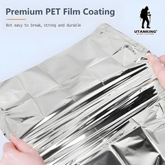 4pcs Emergency Thermal Rain Coat Blanket Outdoor Camping Hiking Survival Gear
