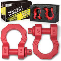 D Ring Shackles 3/4” Heavy Duty Clevis Tow Recovery Shackles 80,000 lbs 2 Pack