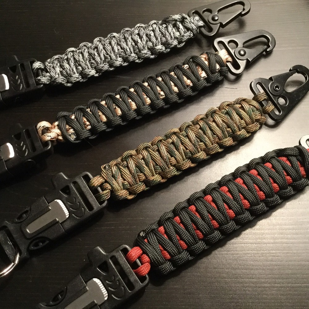 Survival Paracord Emergency Key FOB FIRE Tactical USA CUSTOM TJPARACORD HK HOOK