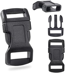 60 Pack 1/2″ Paracord Buckles Clips, Curved Paracord Bracelets Buckle, Plastic S