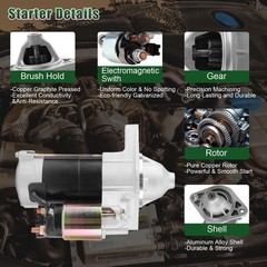 Zuughay 17806N Starter Motor Compatible Toyota Echo 2000-2005 L4 1.5L For Yaris
