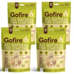 Eco-Friendly Hardwood & Wax Fire Starter | 6-8 Min Burn Time | Quick, Safe 60