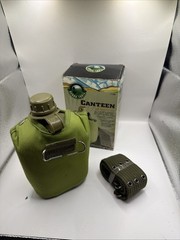 Camping Supplies Vintage Older Shovel Bug Jacket Canteen