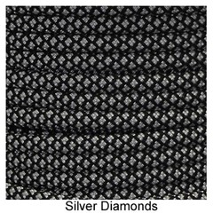 Silver Diamonds Paracord 50 Foot 550 lb 7 Strand Camping Survival Kit Rope
