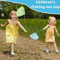 3 Pack Telescopic Fishing Net Pond Net Extendable Butterfly Net for Child…