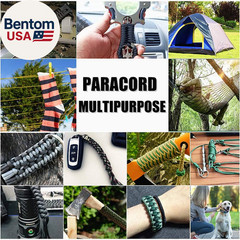650Lb Paracord/Parachute Cord – 9 Strand Paracord Rope – 100′, 200′ Spools of Pa