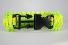 550 Paracord Survival Bracelet King Cobra Lime/Yellow/Dayglow «Made in the USA»