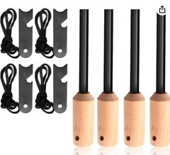 Miyake 4 Pack 5/16 Ferro Rod Fire Starter Flint and Steel Fire Starter Survival