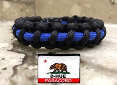 Thin Blue Line Paracord Bracelet Made By CA Peace Officer