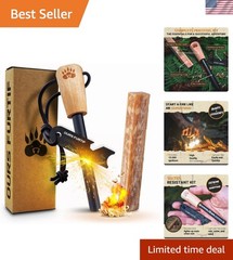 Ultimate Fire Starter Survival Kit – 3/8″ Ferro Rod with Eco-Friendly Components