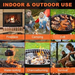 Waterproof Fire Starters 3 Lbs 130 Sticks for Outdoor Cooking and Heating