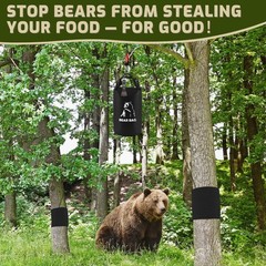15L Bear Bags for Food Backpacking, Waterproof Bear Bag Hanging Kit, Black