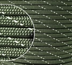 Paracord Rope, Reflective III Parachute Cord 7 Strand Core 550lb, 100ft Army Gre