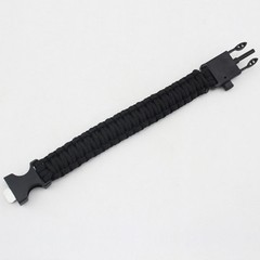 Survival Paracord 550 Bracelet Wristband Flint Fire Starter Compass Whistle Kit
