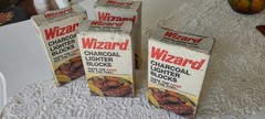 Vintage Wizard Charcoal Lighter Briquets Blocks BBQ Chimney Starter