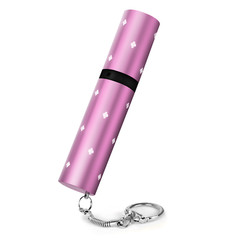 Lipstick-Shaped Self-Defense Device with 110 Lumen Flashlight & Keychain