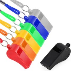 Sports Whistle 2 Pack Loud Plastic Whistles W/ Lanyard Coaches Referees Training