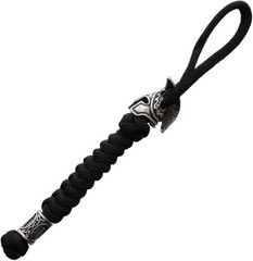 Coeburn Tool Black Spartan Braided Paracord Lanyard w/Helmet Bead Viking Pattern