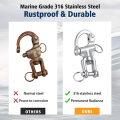 316 Stainless Steel Swivel Snap Shackle Clevis Quick Heavy Duty Release Sprin