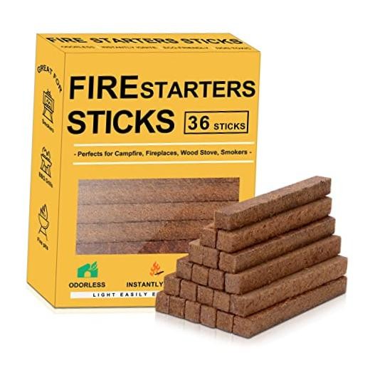 Natural Fire Starter Cubes: Upgraded 36 Firestarters Kindling 36 Count