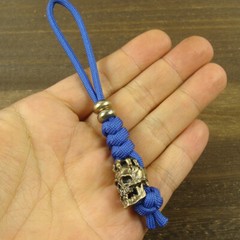 Brass “Skull” knife Lanyard Bead Paracord beads crafted for EDC gear XLH017