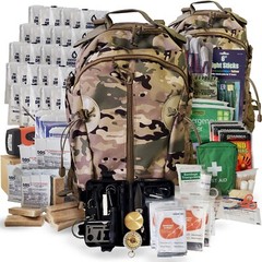 6 Person Emergency Kit/Survival Backpack for 72 Hours, Natural Disasters & More
