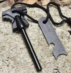 2pc Fire Starter Flint Steel Striker Survival Kit Ferro Rod Camping Outdoor Tool