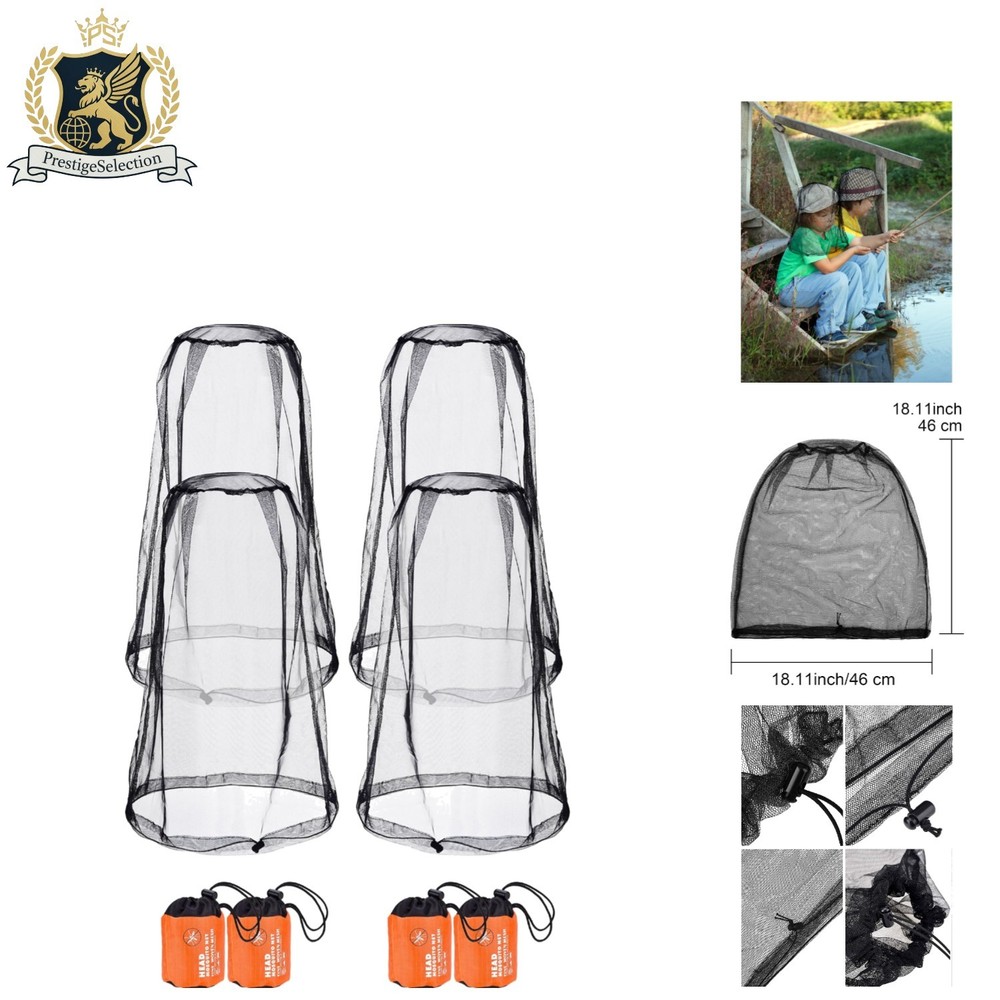 Portable 4-Pack Mosquito Protection Nets for Travel & Outdoor Adventures