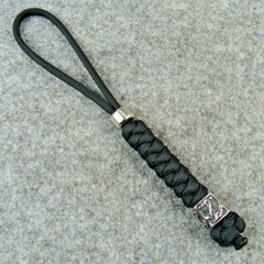 2 Pack Handmade 550 Paracord Knife Lanyard With Steel Beads / Knife Pendant