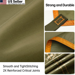 FREE SOLDIER Waterproof Portable Tarp 10×10.5ft, Brown 10×10.5ft