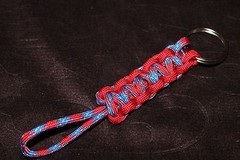 New Paracord Keychain – patriotic print, red #C5