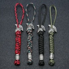 Viking Rune Lanyard Keychain – Spartan Warrior Keyring Handmade Car Key Chain
