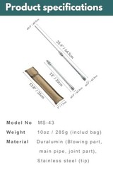 CAMPINGMOON Split Type Compact Fire Blowing Stick MS-43