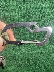 Green Paracord Keychain Lanyard with Carabiner & Can & Bottle Opener 4 in