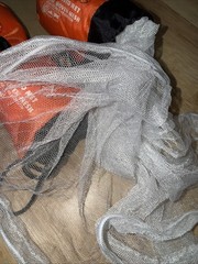 Head Mosquito Net 3-Pack, Fine Woven Mesh w/Drawstring, Bug Face Net, Hike Camp